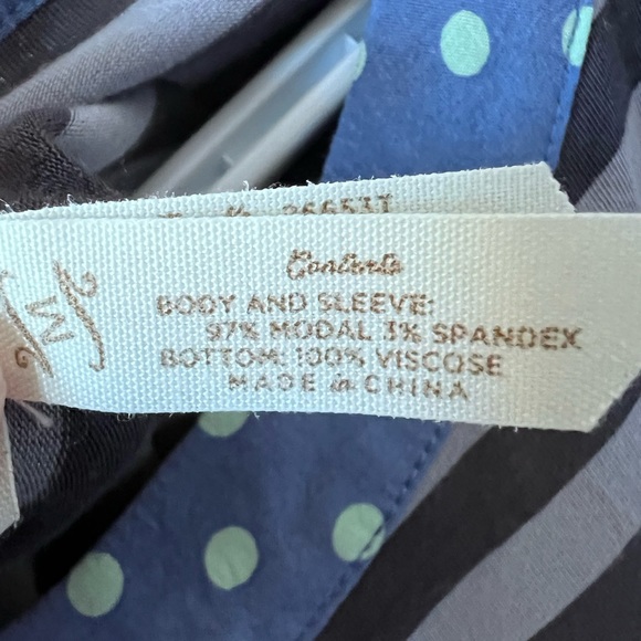 MATILDA JANE | Let’s Get Lost Top with Roll Tab Sleeves Stripes and polka dots - Picture 5 of 8